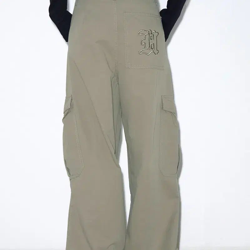 [BUNJANG] Helene Paris Logo Needle Parachute Pants (M) / 헬레네파리스 로고 니들 파라슈트 팬츠 m