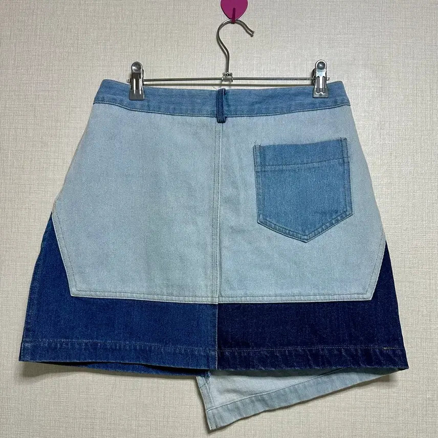 [BUNJANG] Low Classic Patchwork Denim Skirt M / 로우클래식 패치워크 데님스커트 M
