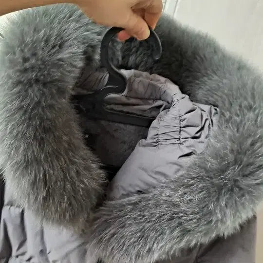 [BUNJANG] Chatelaine Fur Hood Long Padding Coat Size 95 / 샤트렌 후드 털 롱 패딩 코트 95