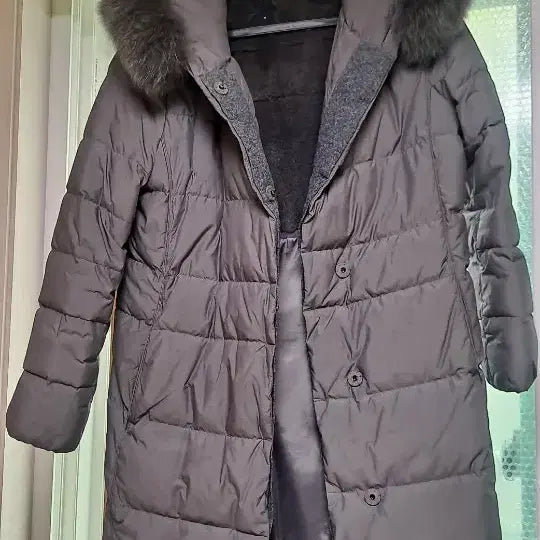 [BUNJANG] Chatelaine Fur Hood Long Padding Coat Size 95 / 샤트렌 후드 털 롱 패딩 코트 95