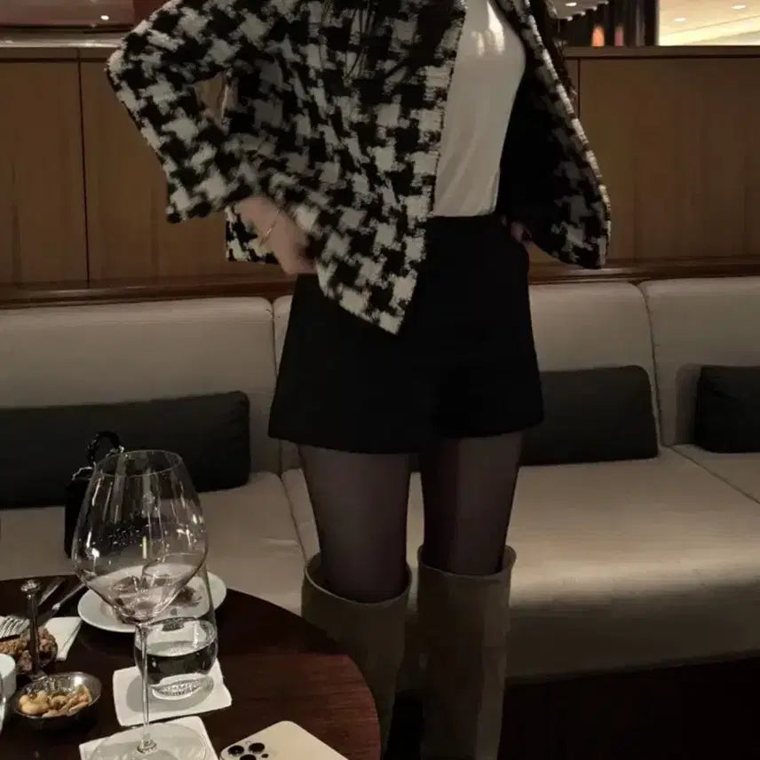 [BUNJANG] Concept J Houndstooth Check Jacket / 컨셉제이 하운드 체크 자켓