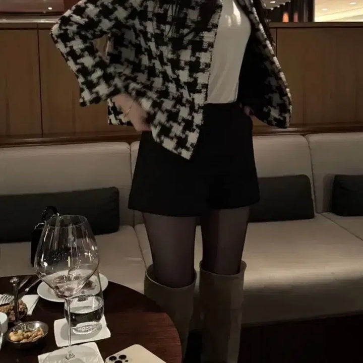 [BUNJANG] Concept J Houndstooth Check Jacket / 컨셉제이 하운드 체크 자켓