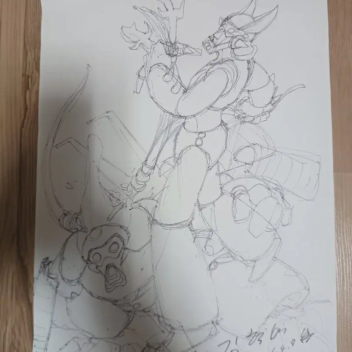 [BUNJANG] Kim Hyung-bae Robot Taekwon V Original Sketch / 로보트 태권브이 김형배 선생님 원화2