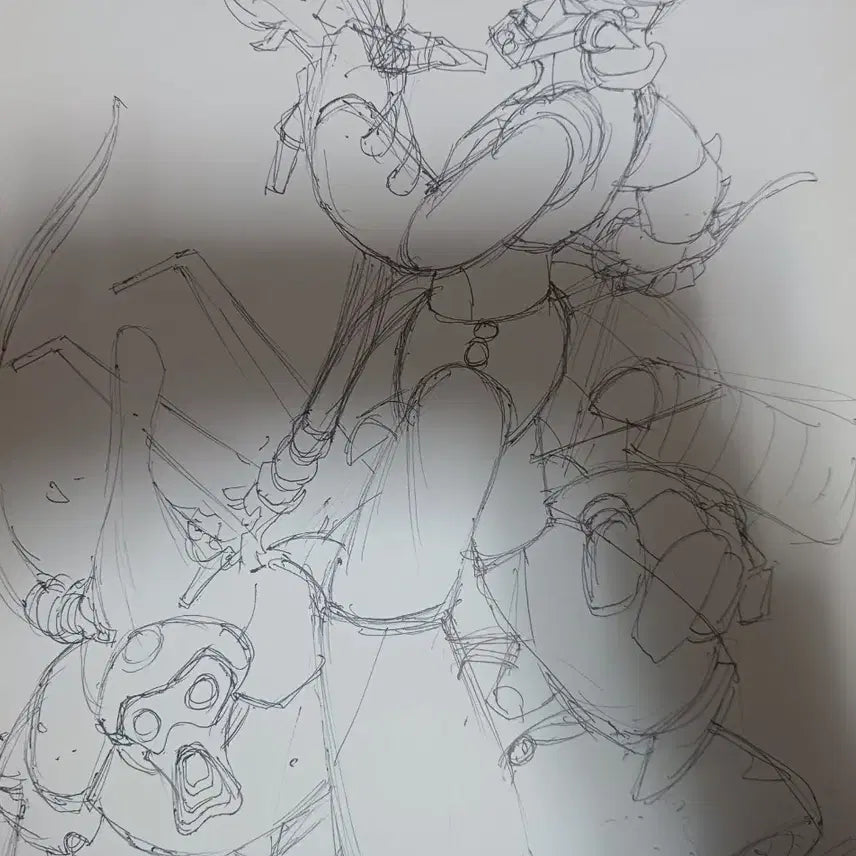 [BUNJANG] Kim Hyung-bae Robot Taekwon V Original Sketch / 로보트 태권브이 김형배 선생님 원화2