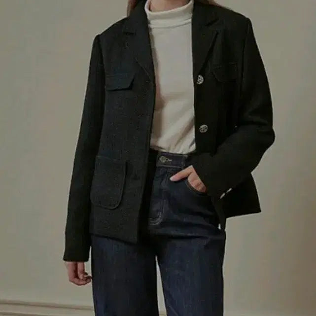 [BUNJANG] Mikene Tweed Jacket (Black) Women&