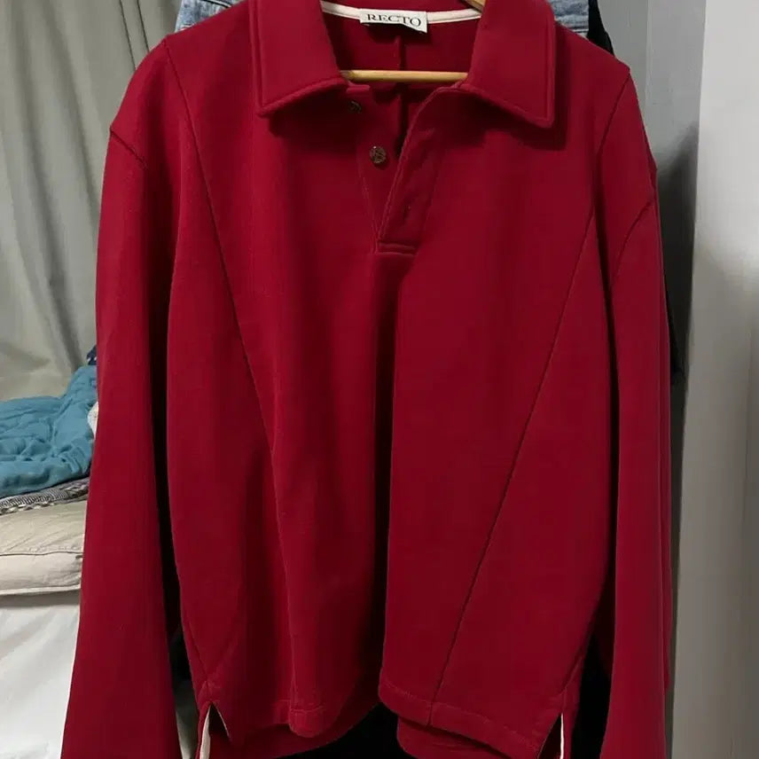 [BUNJANG] RECTO Dashing Polo Sweatshirt (Size S) / 렉토 24FW 대싱 폴로 스웨트셔츠 (S)