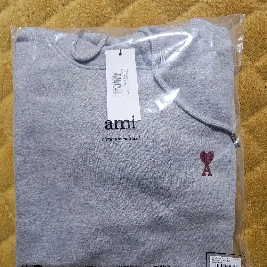 [BUNJANG] BTS Army Heart Logo Hoodie Gray XL / 아미 하트 로고 후드티 그레이 새상품 XL