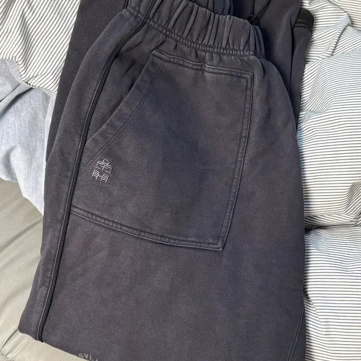 [BUNJANG] Polytelu Fatigue Dark Purple Navy Sweatpants / 2) 폴리테루 퍼티그 다크퍼플네이비 닼퍼네