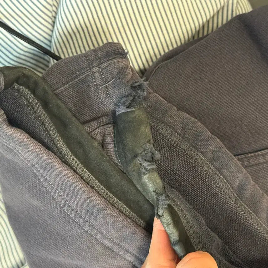 [BUNJANG] Polytelu Fatigue Dark Purple Navy Sweatpants / 2) 폴리테루 퍼티그 다크퍼플네이비 닼퍼네