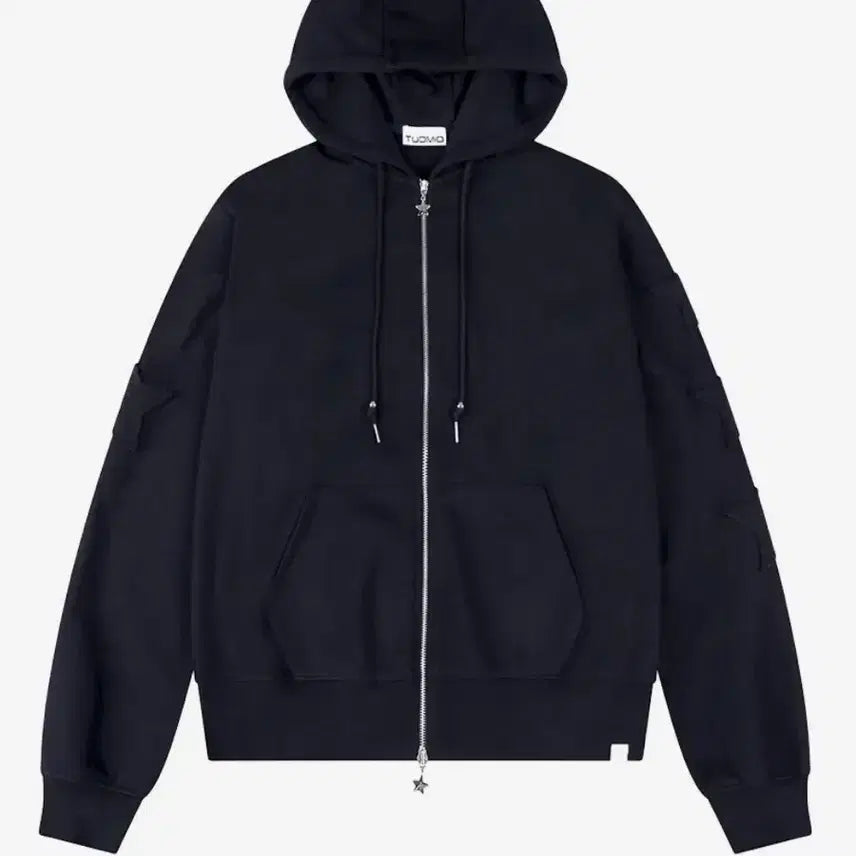 [BUNJANG] Tuomio Star Patch Hooded Zip-up Navy 1 Size / 뚜오미오 스타패치 후드집업 네이비 1사이즈 새상품