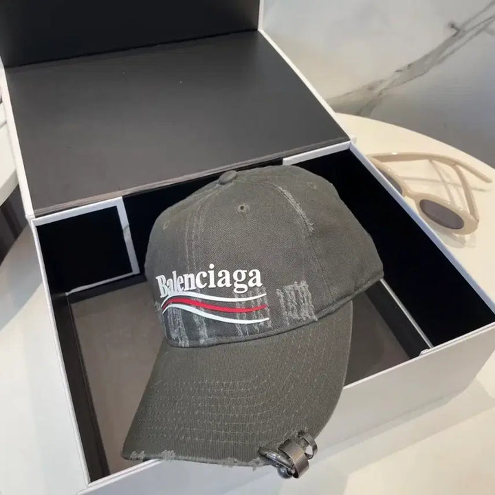 [BUNJANG] Balenciaga Logo Cap Dark Gray Hat / 발렌시아가 로고 캡 모자 다크그레이