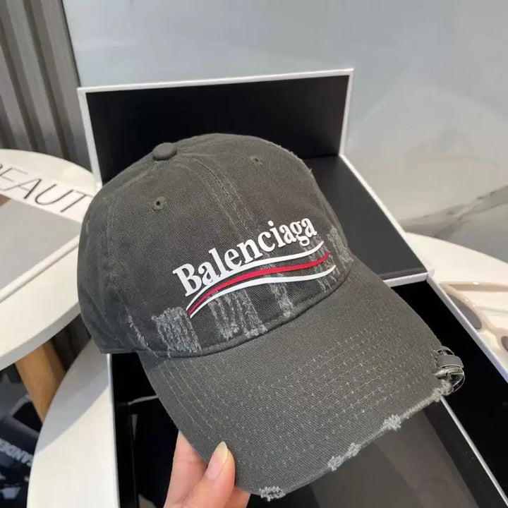 [BUNJANG] Balenciaga Logo Cap Dark Gray Hat / 발렌시아가 로고 캡 모자 다크그레이