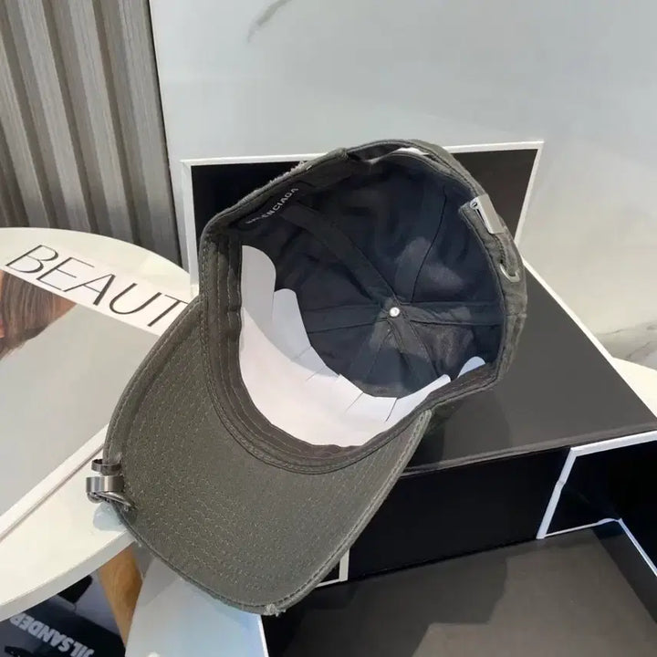 [BUNJANG] Balenciaga Logo Cap Dark Gray Hat / 발렌시아가 로고 캡 모자 다크그레이