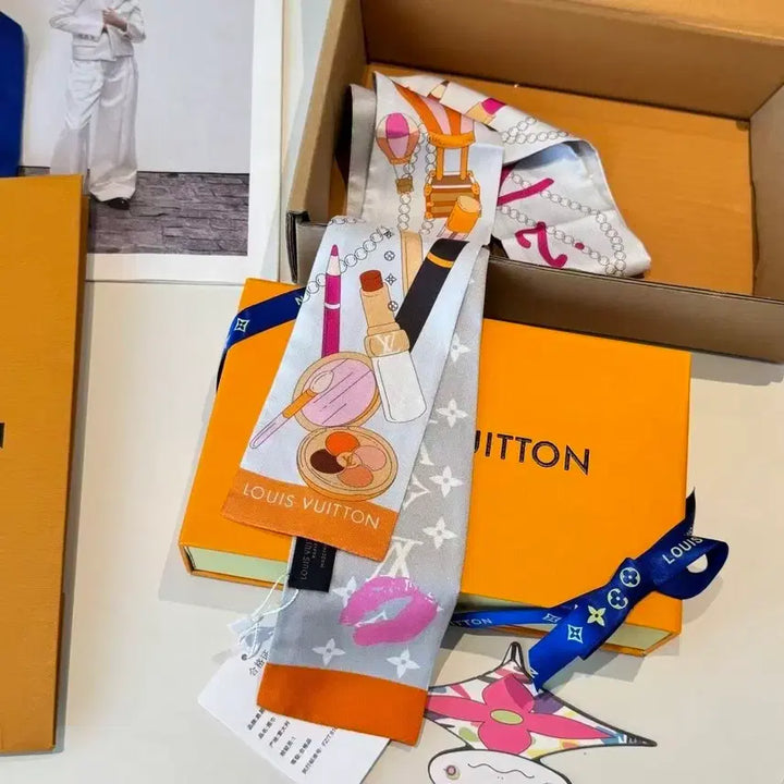 [BUNJANG] Louis Vuitton Bando Scarf Makeup Print / 루이비통 방도 스카프 메이크업 프린트
