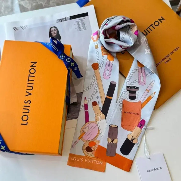 [BUNJANG] Louis Vuitton Bando Scarf Makeup Print / 루이비통 방도 스카프 메이크업 프린트