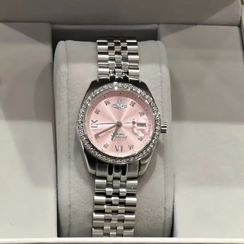 [BUNJANG] Vivienne Westwood Pink Silver Watch / 비비안웨스트우드 핑크 실버시계vvs000055