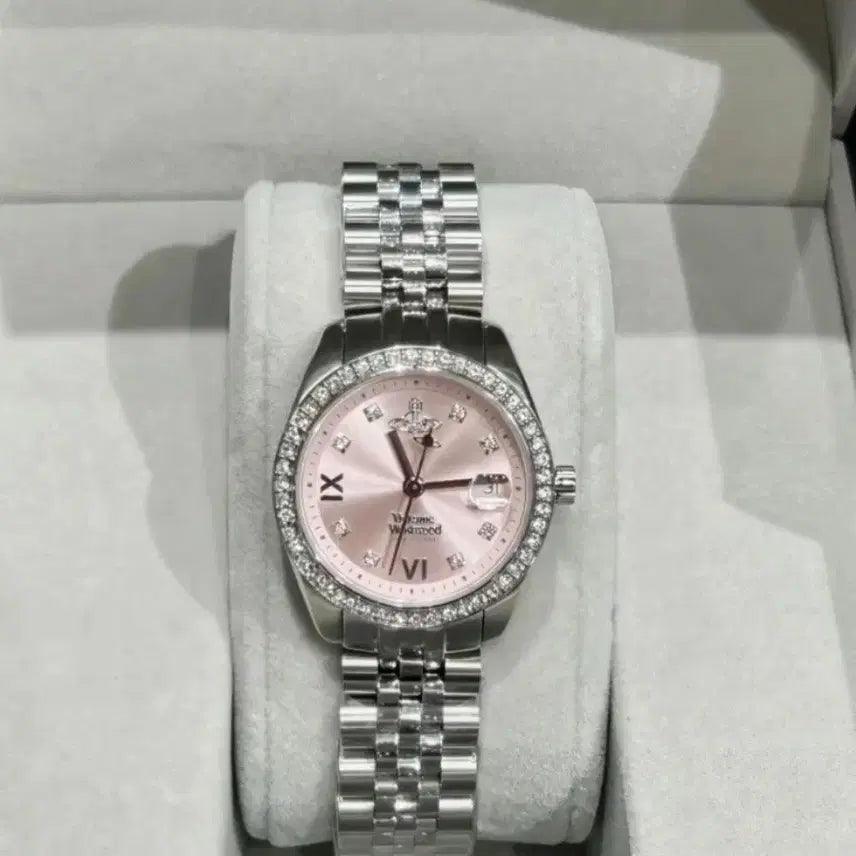 [BUNJANG] Vivienne Westwood Pink Silver Watch / 비비안웨스트우드 핑크 실버시계vvs000055