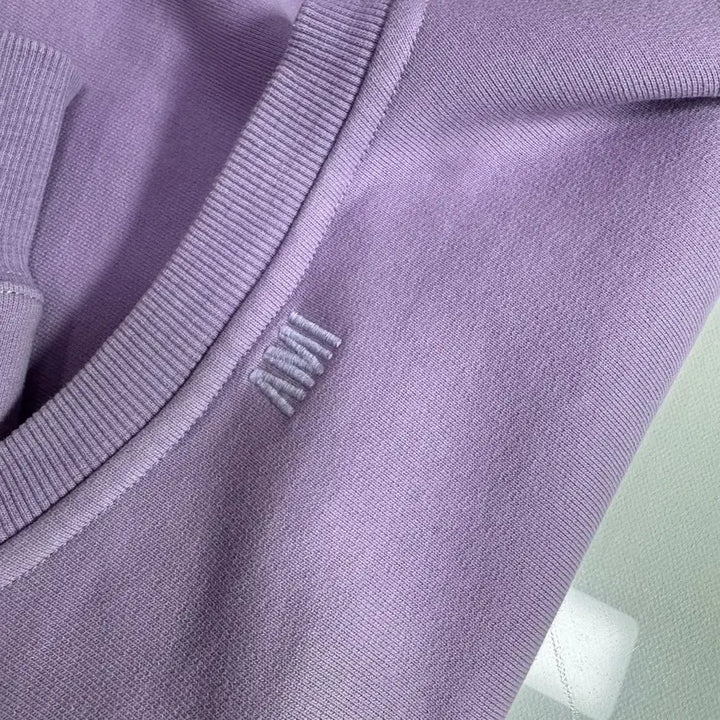 [BUNJANG] AMI Big Heart Lilac Sweatshirt / 정품 아미 빅하트 라일락 맨투맨