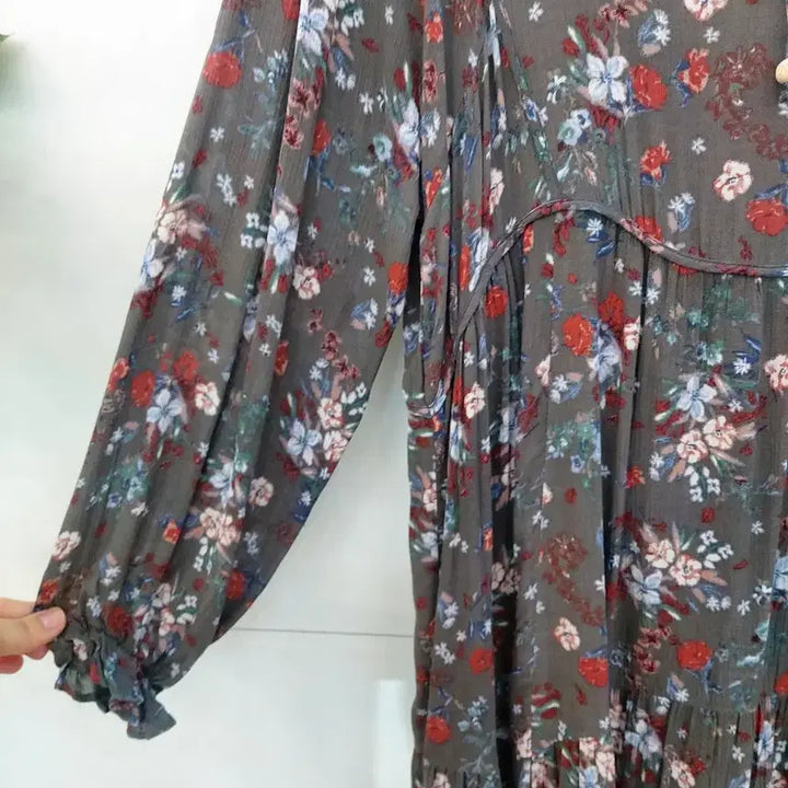 [BUNJANG] Thursday Island Floral Pattern Long Dress 66 / 써스데아일랜드 플라워패턴 롱원피스 66