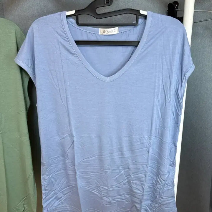 [BUNJANG] Modal V-Neck Short Sleeve T-Shirt / 모달 브이넥 반팔티