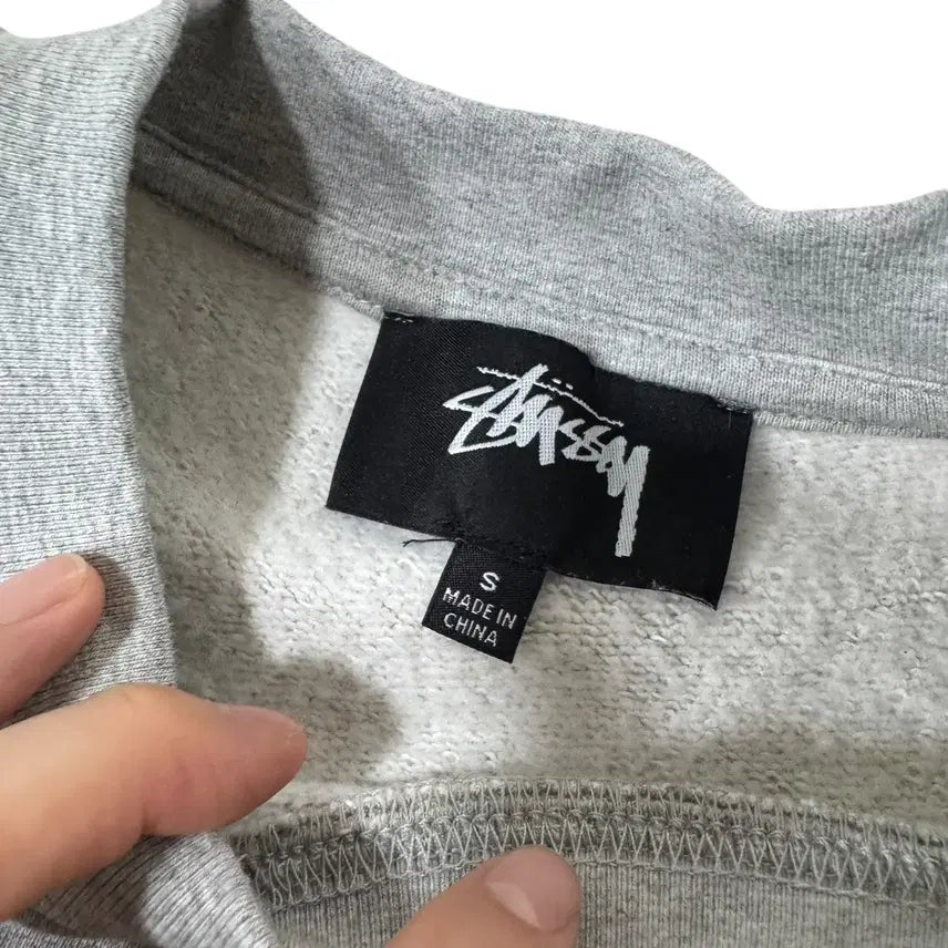 [BUNJANG] Stussy World Tour Gray Sweatshirt / 정품 스투시 월드투어 그레이 맨투맨