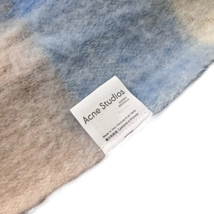 [BUNJANG] Acne Studios Mohair Check Scarf / 정품 아크네 스튜디오 모헤어 체크 핑크 라이트 블루 머플러