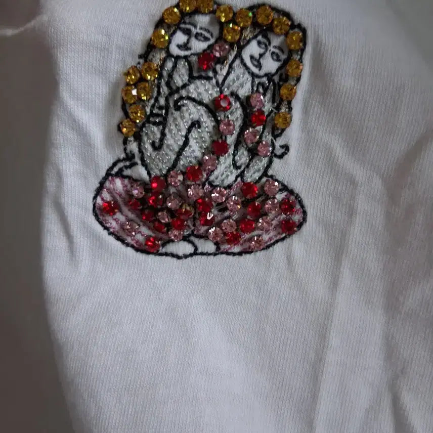[BUNJANG] Maje Gemme Twin Embroidery T-Shirt / 마쥬 여성 반팔티 젬므  44