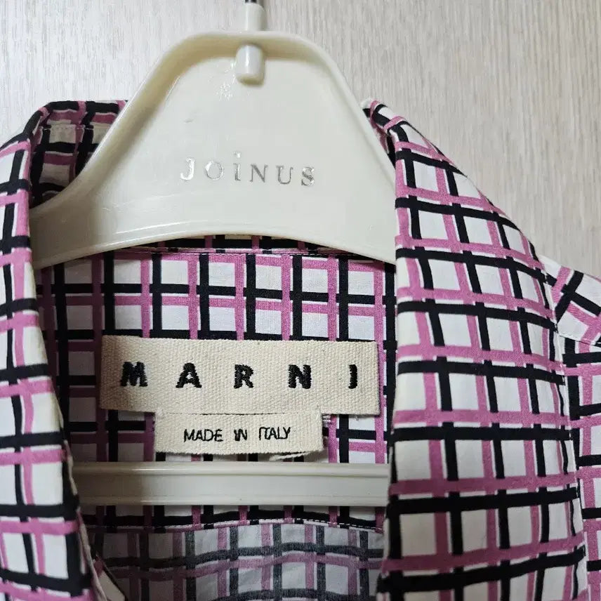 [BUNJANG] Marni Pink Check Shirt (Size 105) / 마르니 핑크 체크 셔츠105