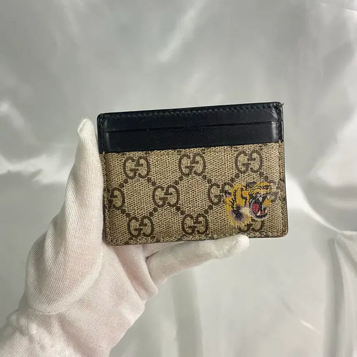 [BUNJANG] Gucci GG Supreme Tiger Card Holder / 구찌 GG 수프림 타이거 카드지갑 단품 A급