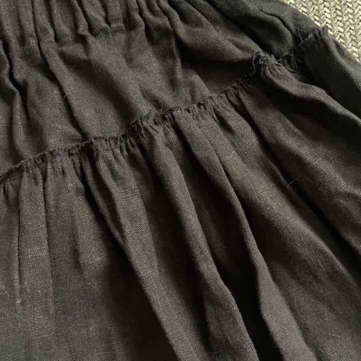[BUNJANG] D2 Linen Frill Skirt Pants / 디투 린넨 프릴치마바지