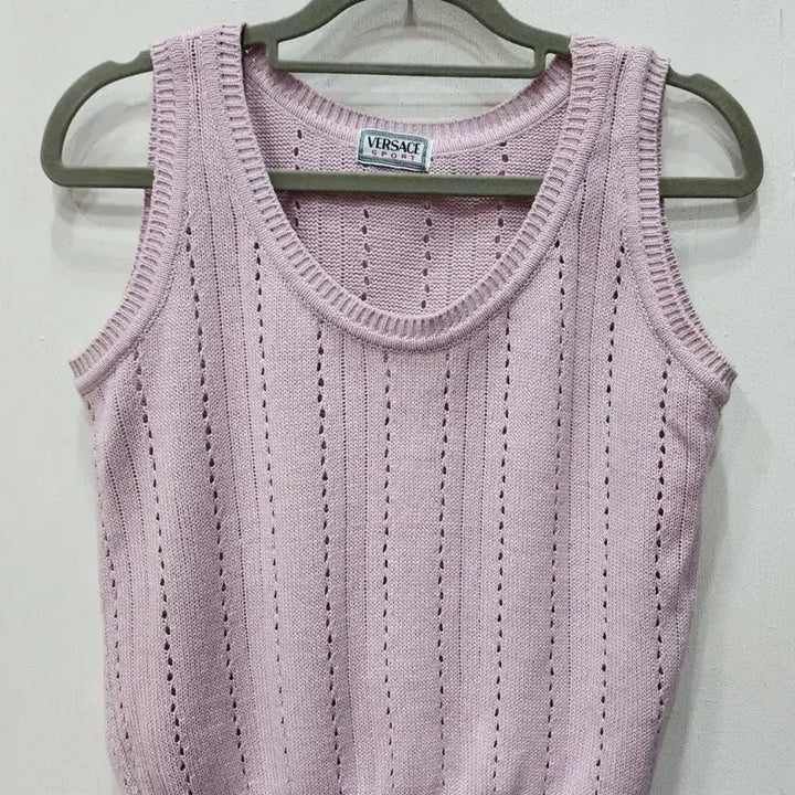 [BUNJANG] Versace Sport Purple Knit Vest Size 40 / 베르사체 스포츠 니트 조끼 40사이즈