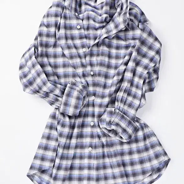 [SOLD OUT] [46] 모마디자인 크링클 체크셔츠 그레이 momadesign