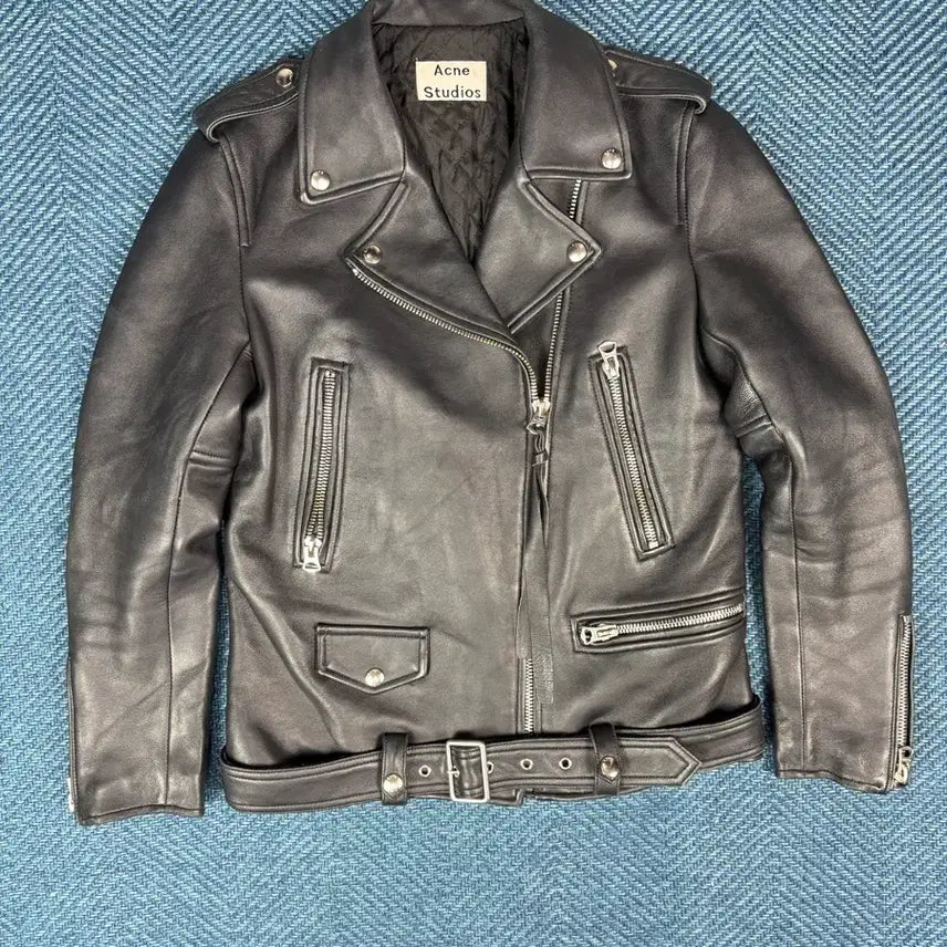 [BUNJANG] Acne Studios Black Leather Rider Jacket / 아크네 스튜디오 블랙 레더 라이더 자켓