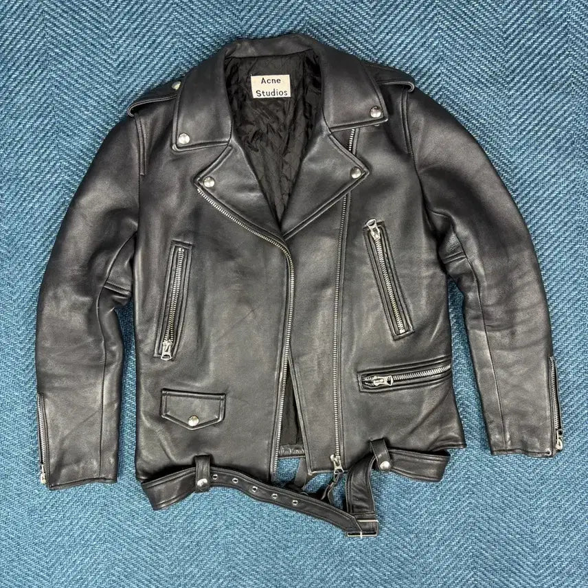 [BUNJANG] Acne Studios Black Leather Rider Jacket / 아크네 스튜디오 블랙 레더 라이더 자켓