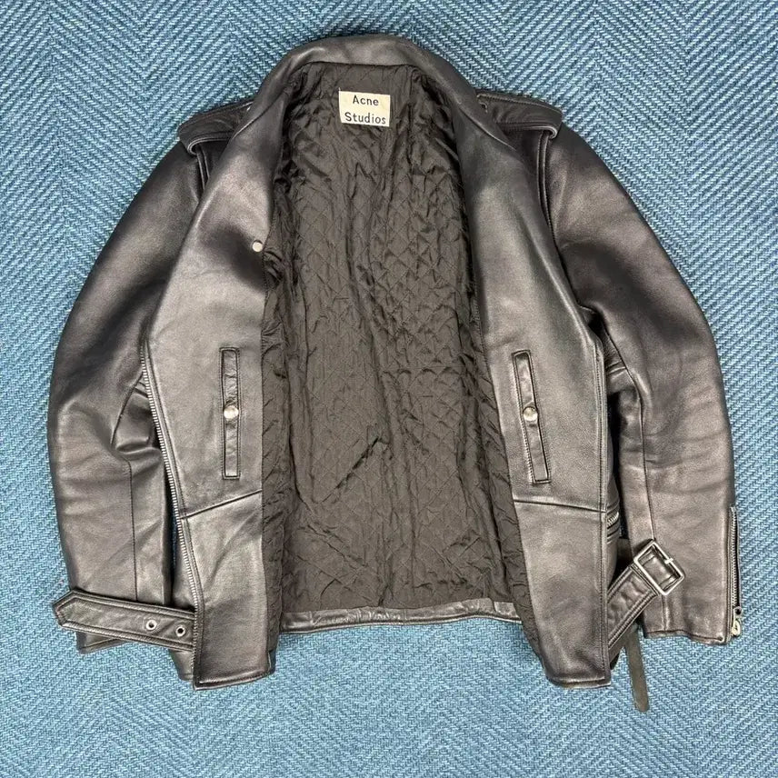 [BUNJANG] Acne Studios Black Leather Rider Jacket / 아크네 스튜디오 블랙 레더 라이더 자켓