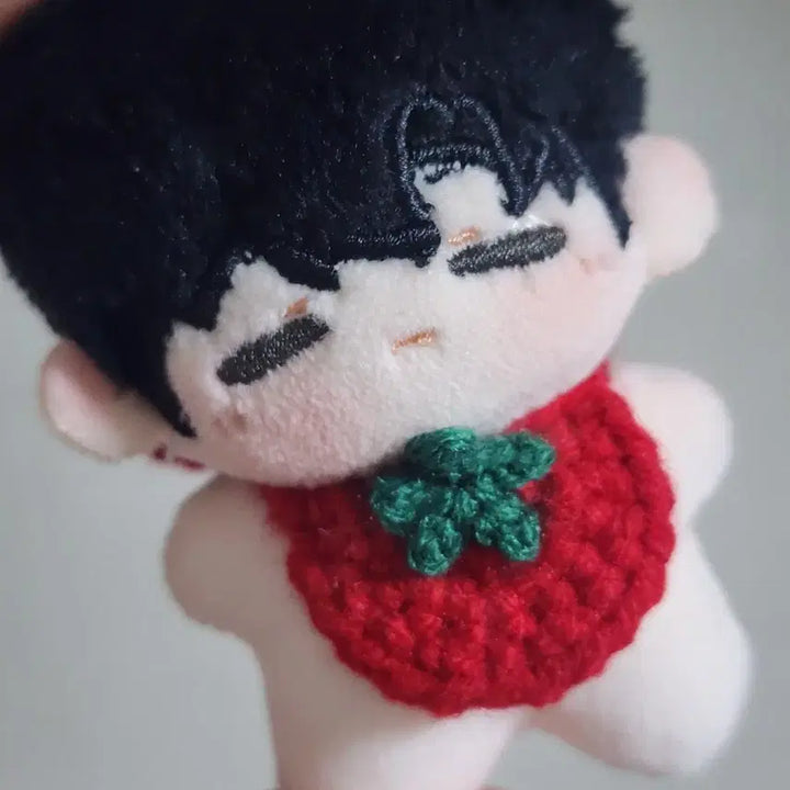 [BUNJANG] 10cm Doll Ear Muffs &amp; Bib Handmade Accessories / 10cm 인형 뜨개귀도리 턱받이