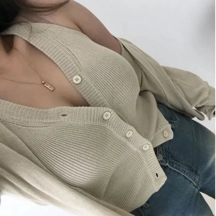 [BUNJANG] Sleeveless Cardigan Set / 나시 가디건 세트