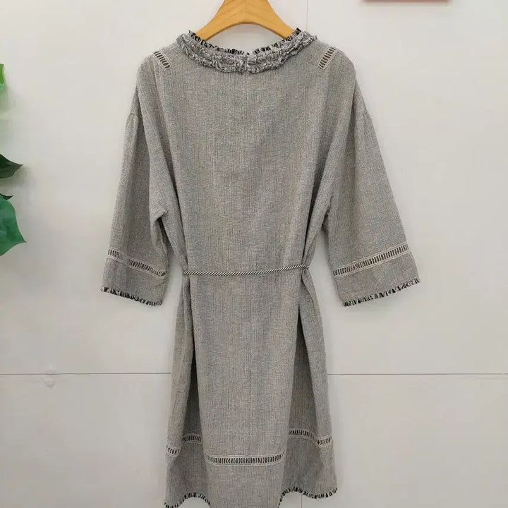 [BUNJANG] SJSJ Belted Linen Blend Dress / 한섬 SJSJ 면마혼방 벌트 원피스 55