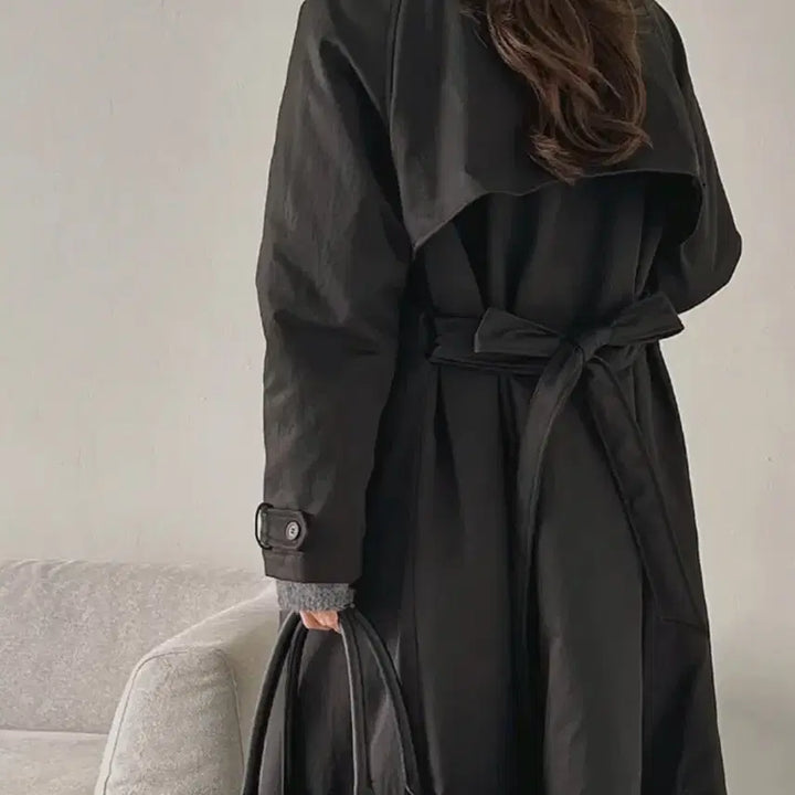 [BUNJANG] Unbranded Belted Padded Jacket / 카라넥 벨트 패딩