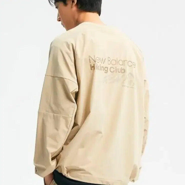 [BUNJANG] New Balance Woven Sweatshirt Beige / 뉴발란스 우븐 맨투맨 베이지 새상품