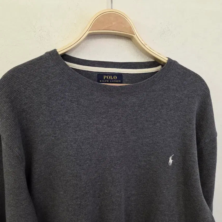 [BUNJANG] Polo Ralph Lauren Waffle Long Sleeve T-Shirt Grey L / 폴로 랄프로렌 와플 긴팔티 그레이 L