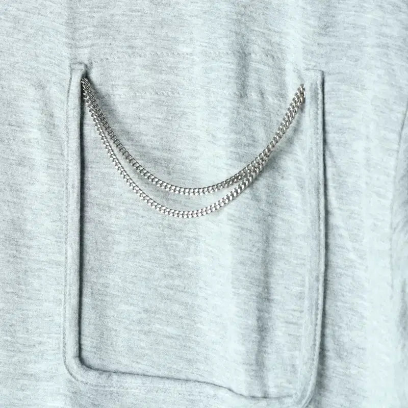 [BUNJANG] W(F) System Short Sleeve T-shirt Grey / W(F) 시스템 반팔 티셔츠 보들보들 슬리브 그레이 한섬-1809A
