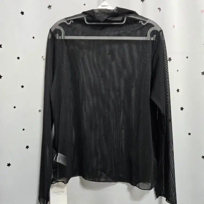 [BUNJANG] Select Shop Black See-through Long Sleeve T-shirt / 셀렉샵 블랙 시스루 긴팔 티셔츠 95 새상품