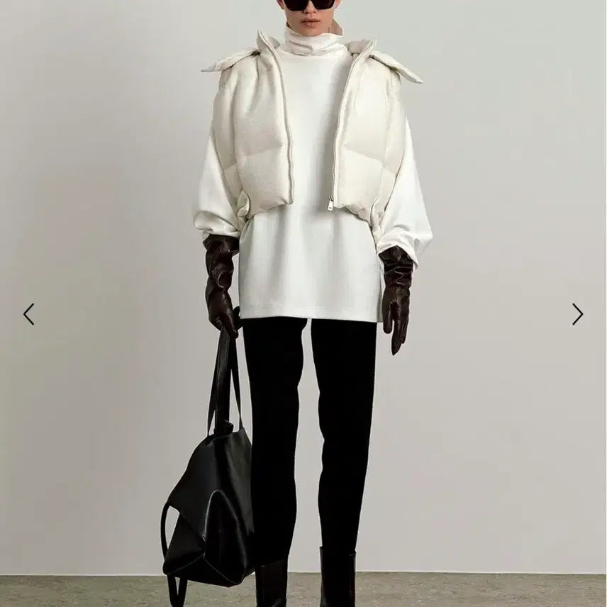 [BUNJANG] ORR Bomber Goose Down Vest Ivory M / 오르 ORR 봄버 구스 다운 베스트 패딩 조끼 아이보리 M