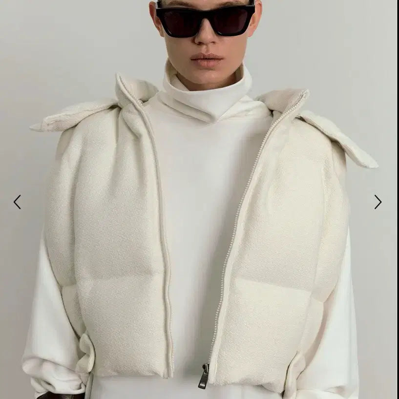 [BUNJANG] ORR Bomber Goose Down Vest Ivory M / 오르 ORR 봄버 구스 다운 베스트 패딩 조끼 아이보리 M
