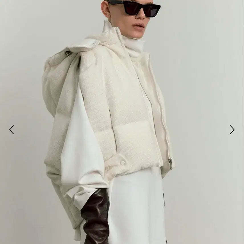 [BUNJANG] ORR Bomber Goose Down Vest Ivory M / 오르 ORR 봄버 구스 다운 베스트 패딩 조끼 아이보리 M