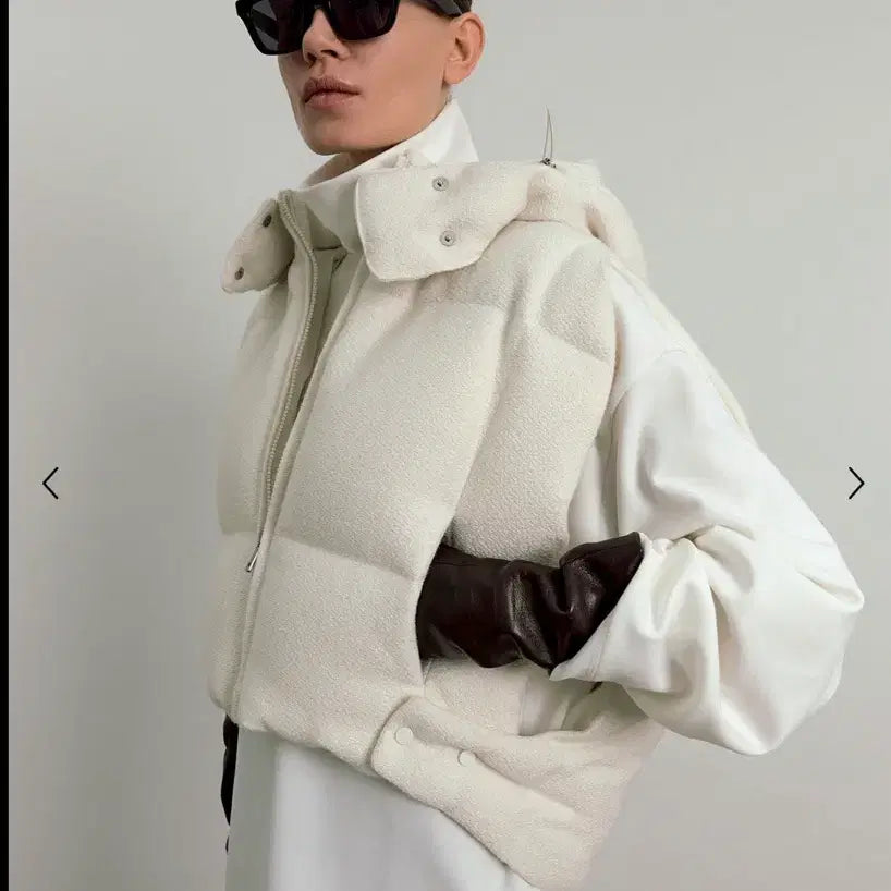 [BUNJANG] ORR Bomber Goose Down Vest Ivory M / 오르 ORR 봄버 구스 다운 베스트 패딩 조끼 아이보리 M