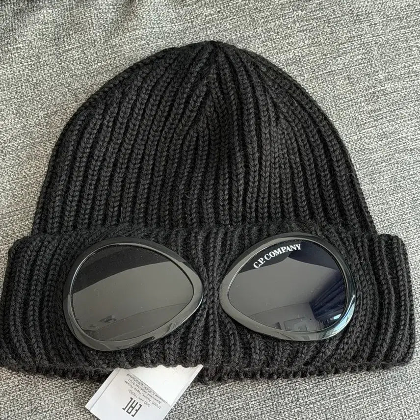 [BUNJANG] C.P. Company Extra Fine Merino Wool Goggle Beanie Black / C.P컴퍼니 엑스트라 파인 메리노 울 고글 비니 블랙