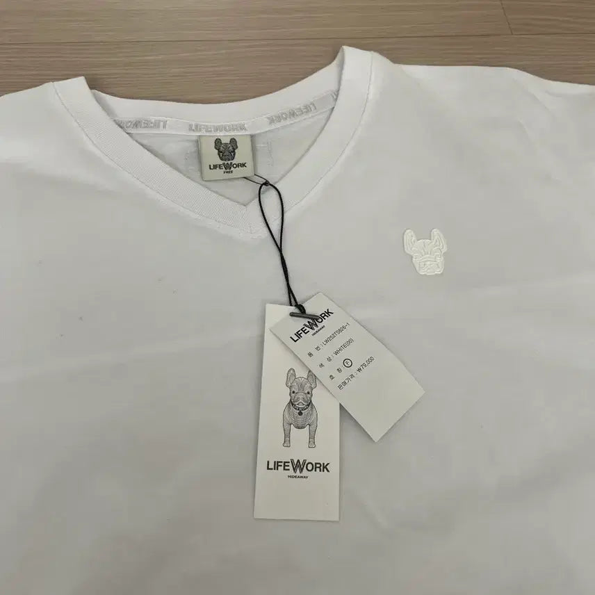 [BUNJANG] Life Work White T-shirt / 라이프워크 화이트 반팔 티셔츠