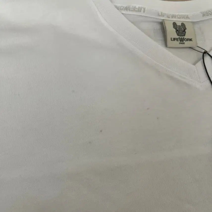 [BUNJANG] Life Work White T-shirt / 라이프워크 화이트 반팔 티셔츠